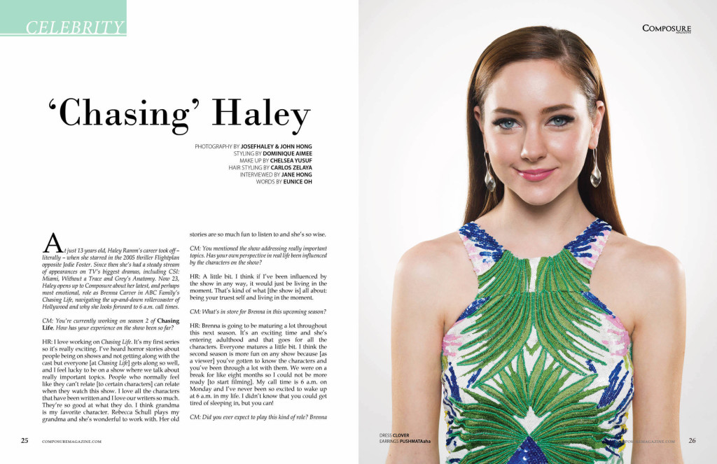 Actress Haley Ramm for Composure Magazine