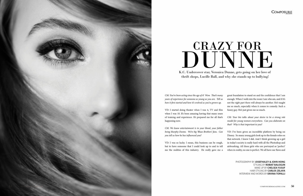 Actress Veronica Dunne for Composure Magazine