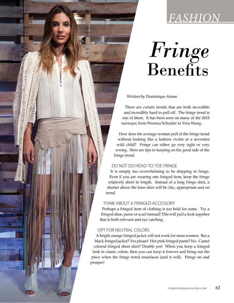 Fashion: Fringe Benefits