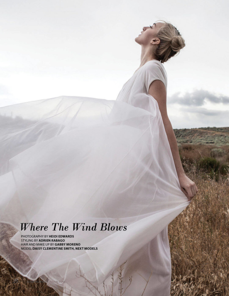 Fashion Editorial by Heidi Edwards.  Styling by Adrian Rabago.
