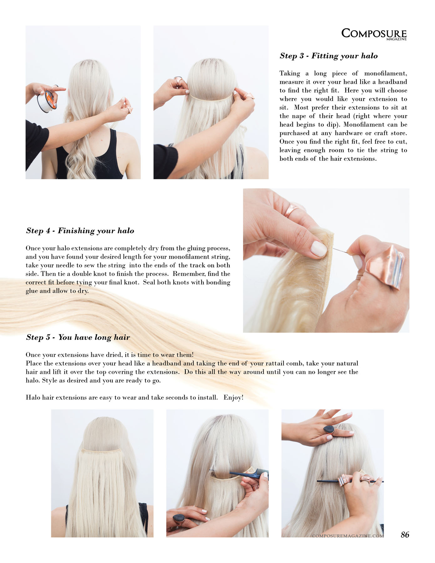 Halo hair 2025 extensions instructions