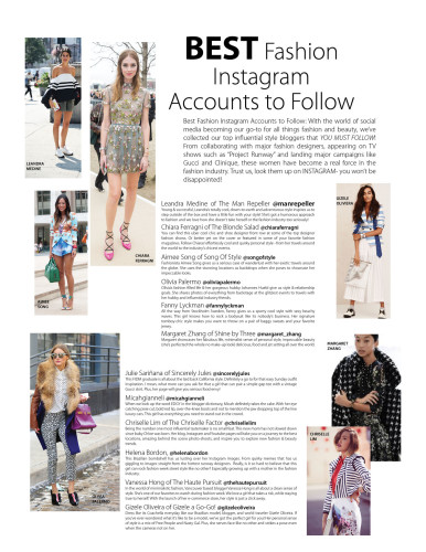 BEST Fashion Instagram Accounts to Follow