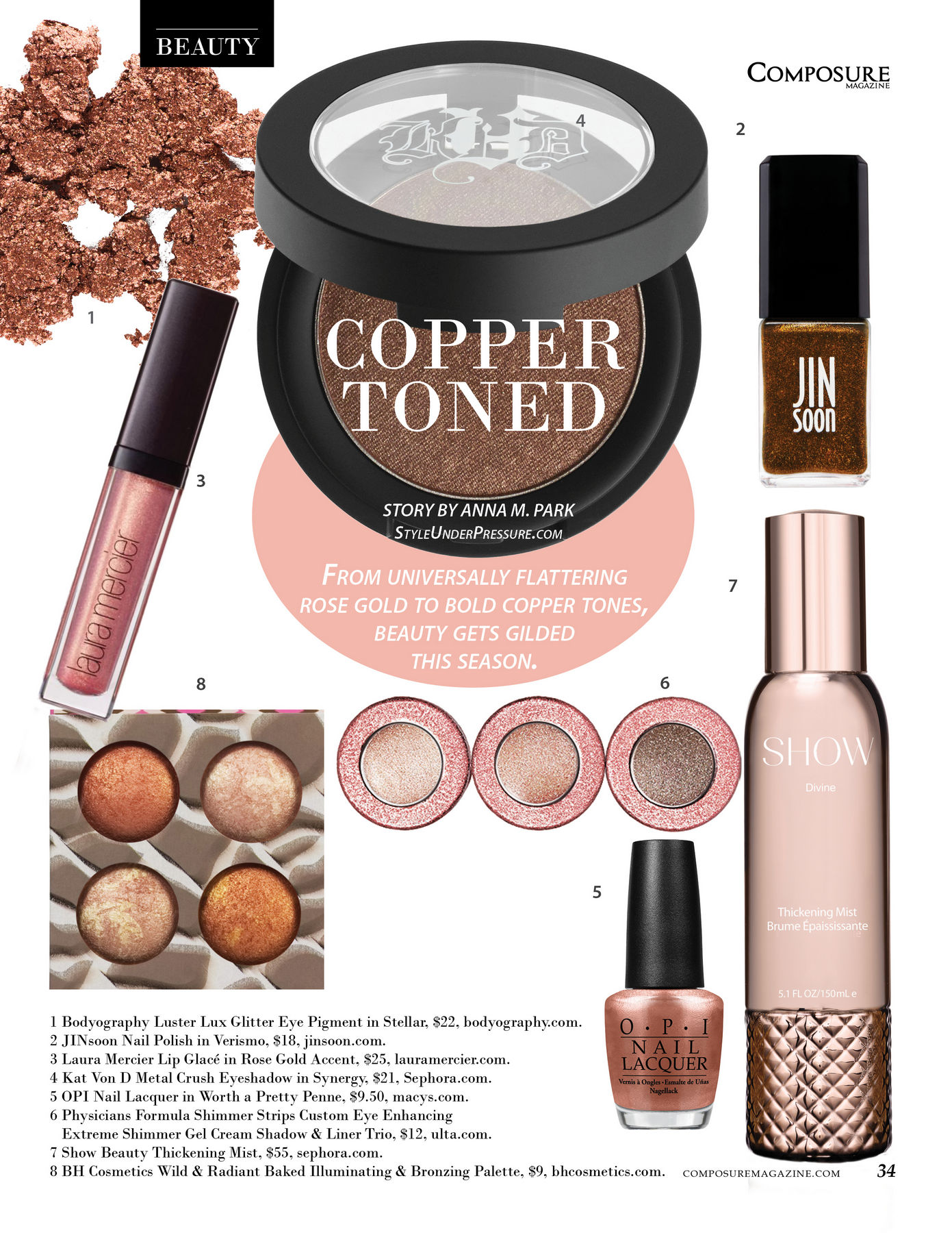Beauty Tips: Copper Toned by Anna M. Park