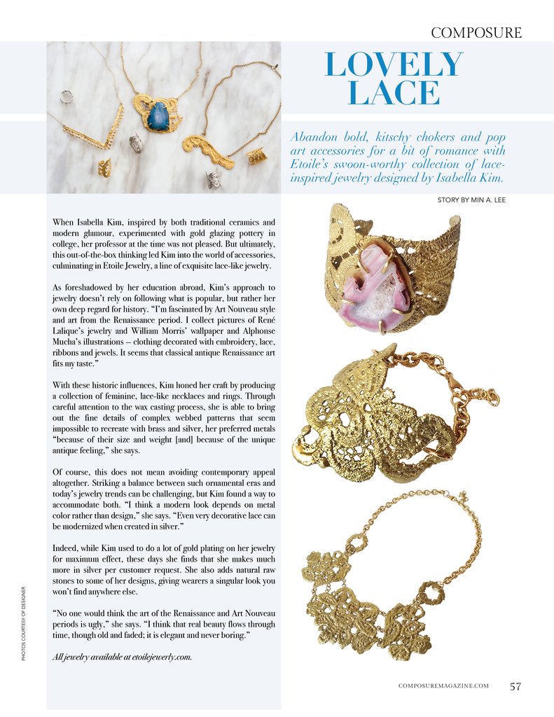 Lovely Lace: Etoile Jewelry – Composure Magazine