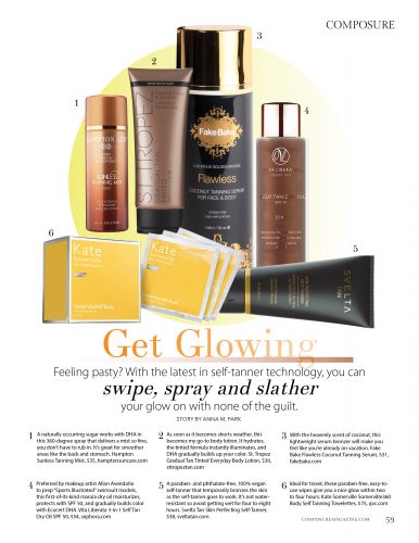 Composure Magazine Get Glowing the latest in self tanner technology