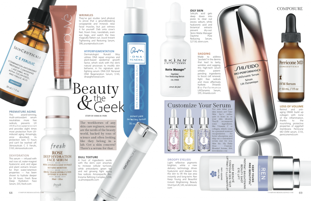 Composure Magazine Beauty & the Geek serums