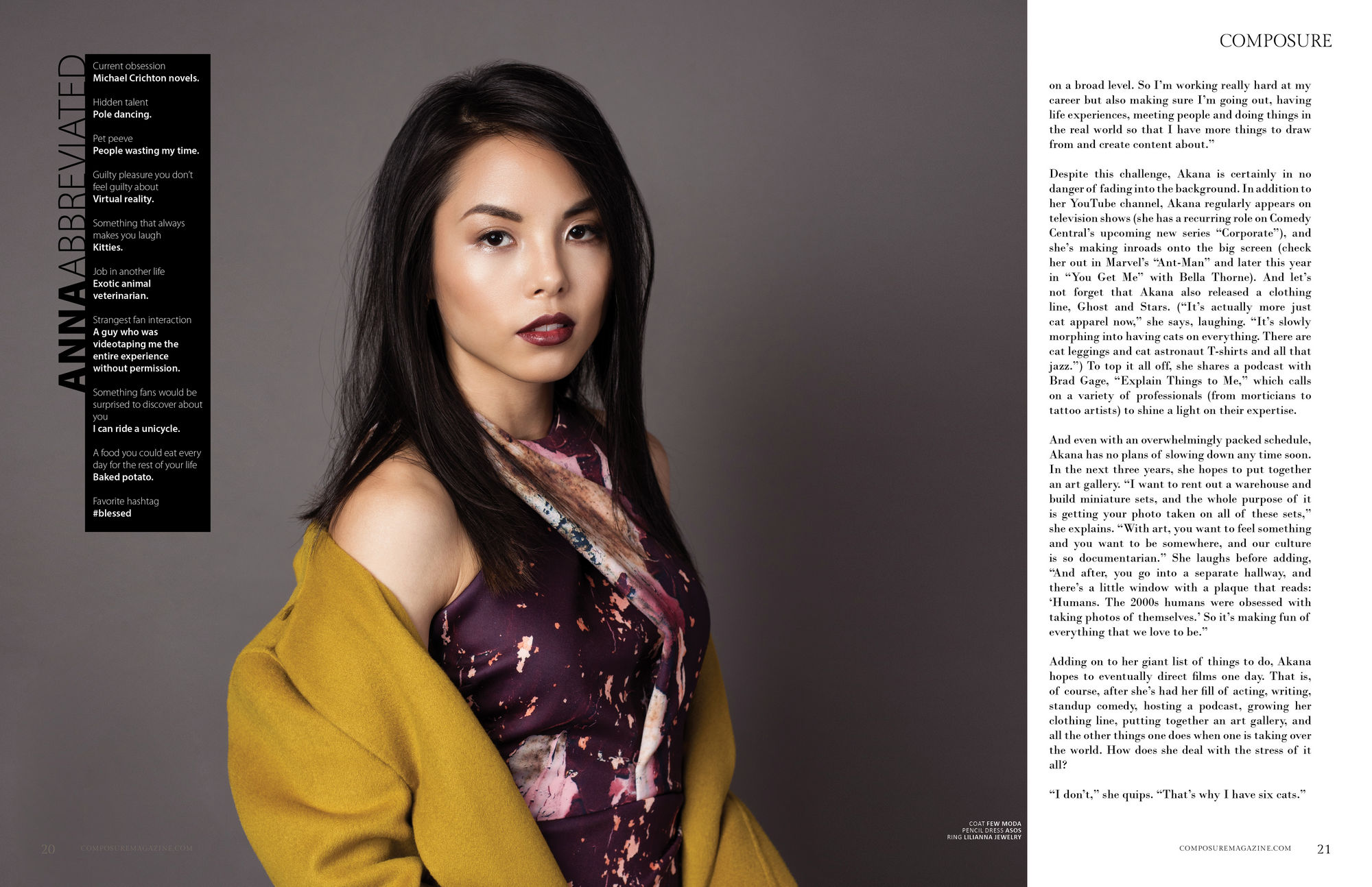 Anna Akana Composure Magazine