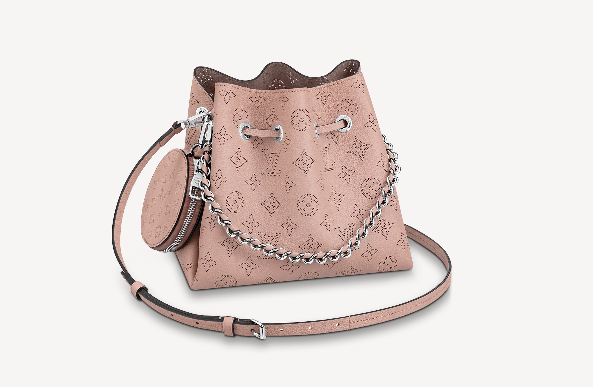 Louis Vuitton Bella Bucket Bag Galet in Perforated Calf Leather