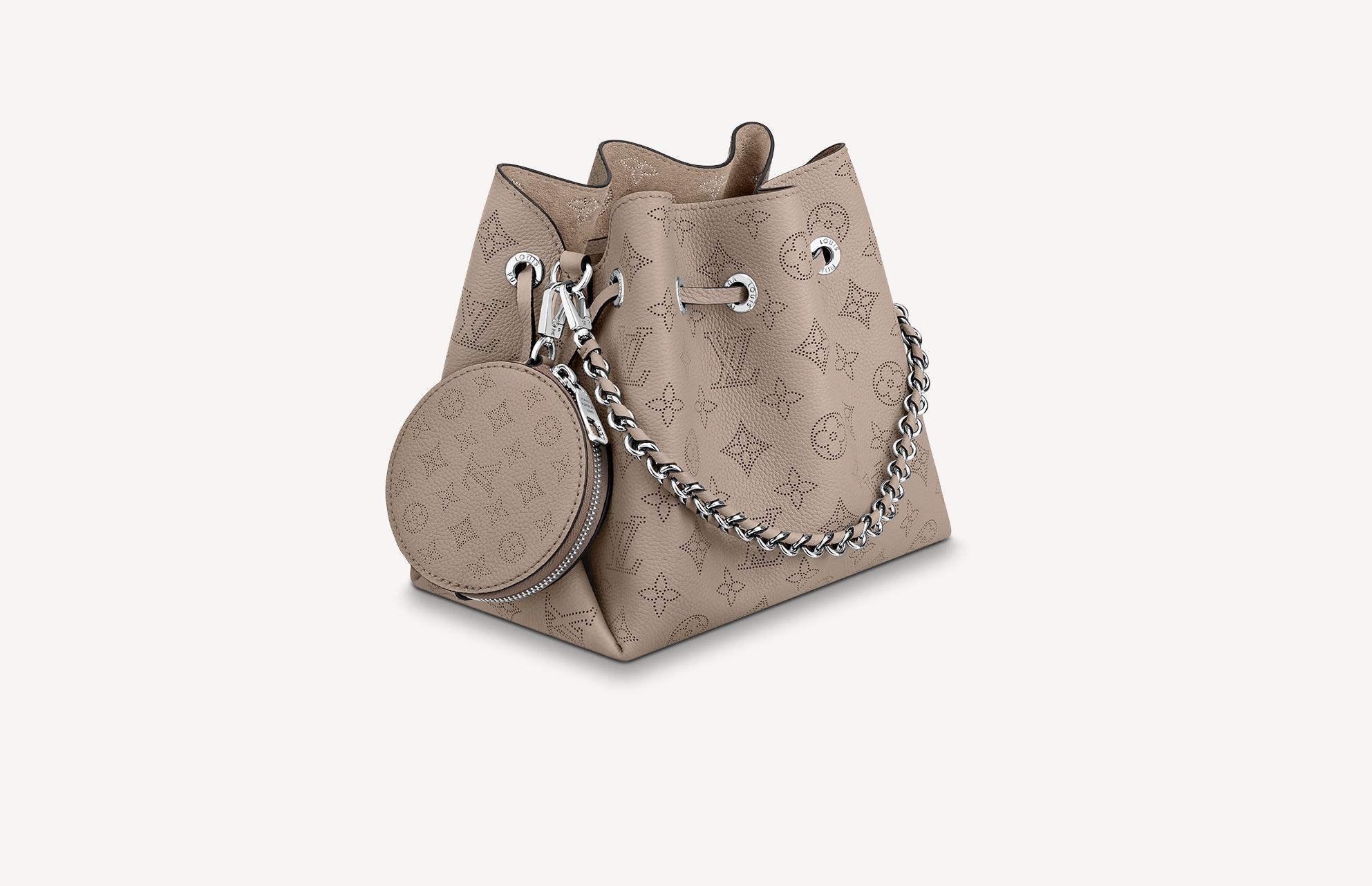 Louis Vuitton Bella Bucket Bag Galet in Perforated Calf Leather with  Silver-tone - US